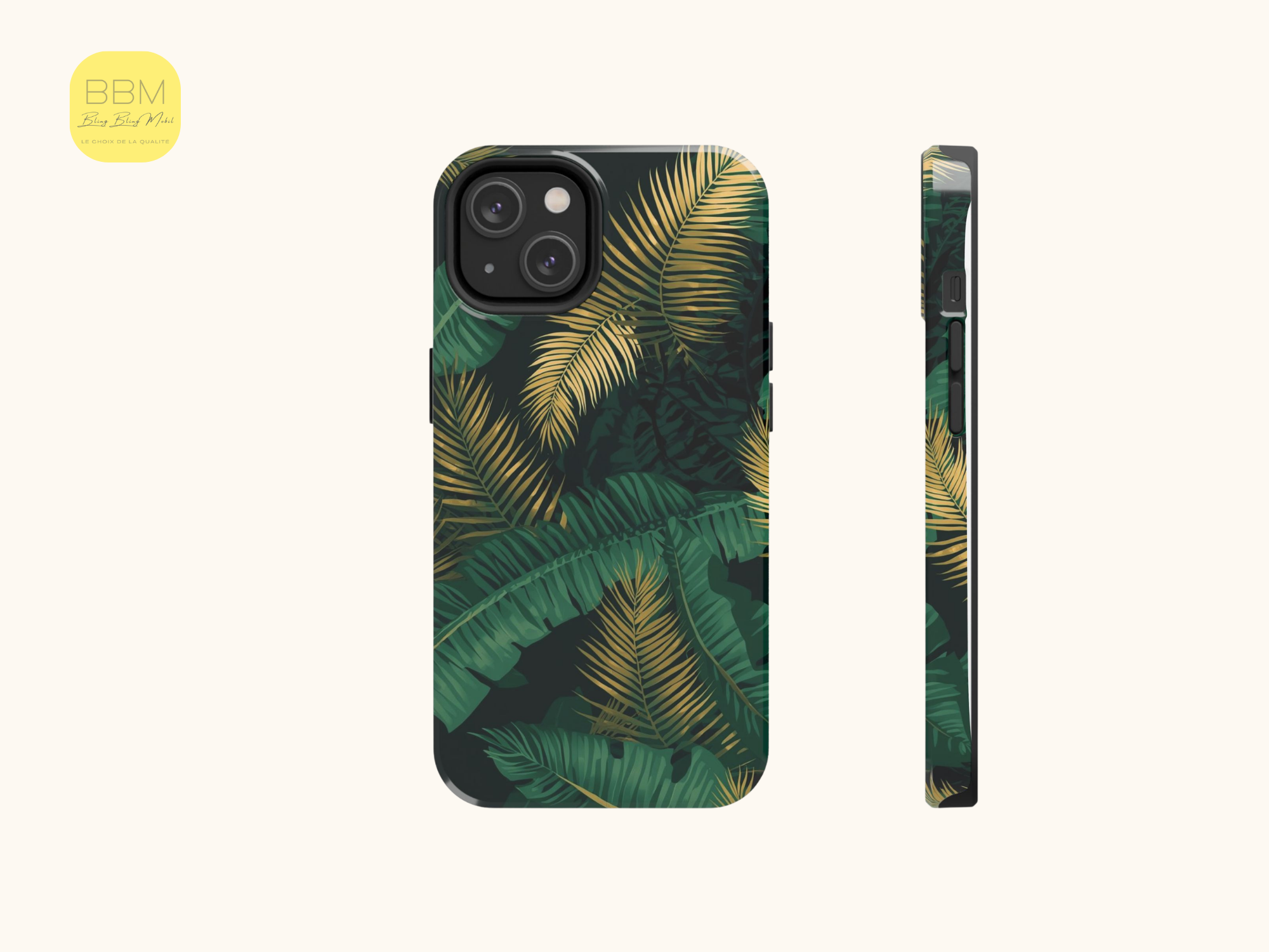 Coque de téléphone motif palmier pour iPhone et Samsung - Coque de protection - Cadeau pour les amoureux des Caraïbes