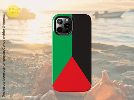 Etui de téléphone aux couleurs du drapeau de la Martinique - Coque pour iPhone et  Samsung - Coque de protection pour les amoureux de la Martinique et des Caraïbes