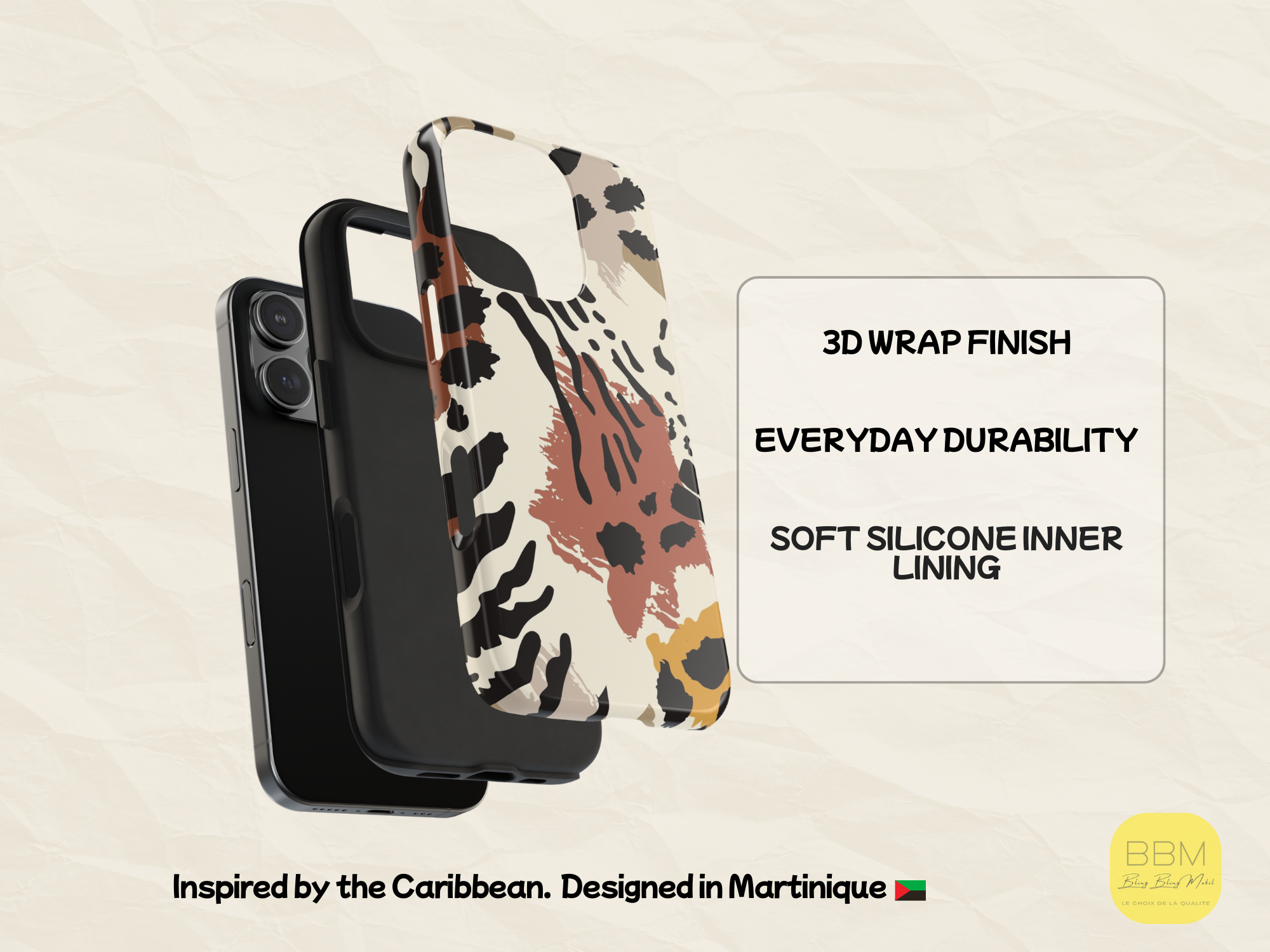 Étui de téléphone imprimé léopard - Couverture à la mode pour iPhone et Samsung - Design chic contemporain