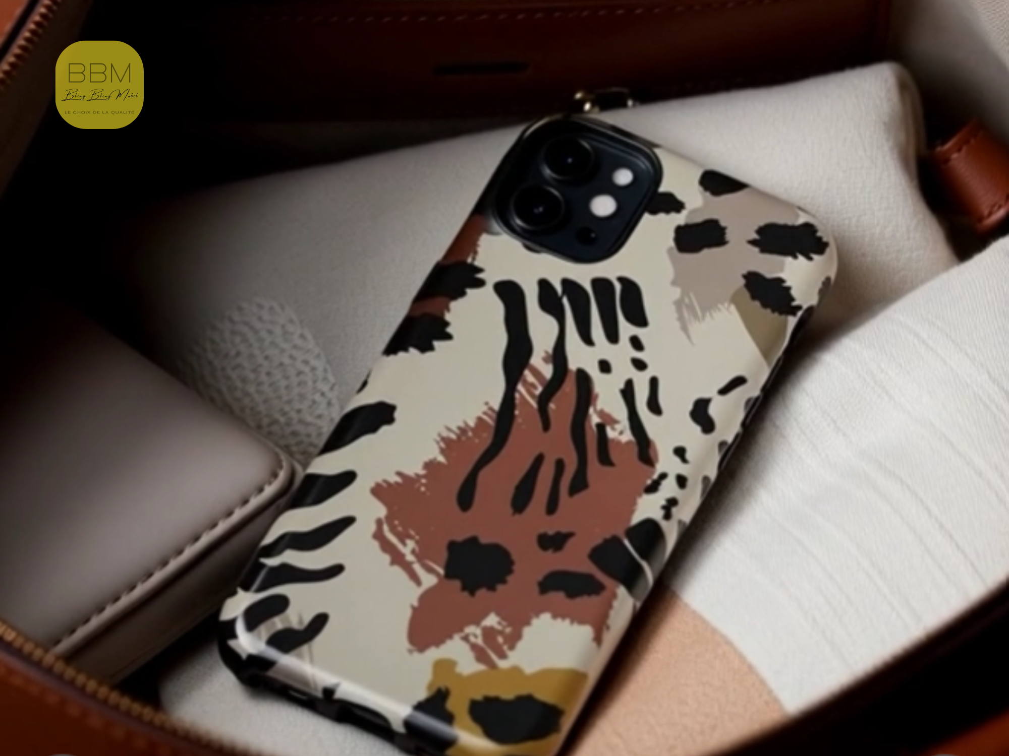 Étui de téléphone imprimé léopard - Couverture à la mode pour iPhone et Samsung - Design chic contemporain